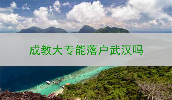 成教大专能落户武汉吗