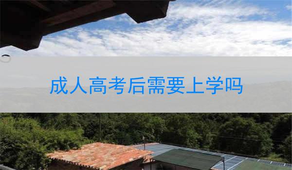 成人高考后需要上学吗
