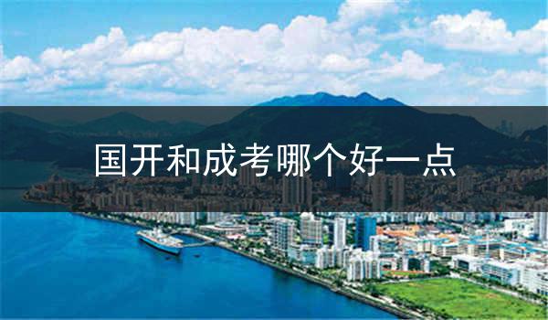 国开和成考哪个好一点
