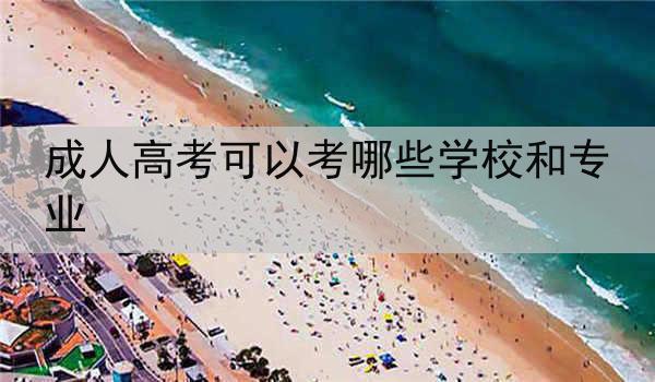 成人高考可以考哪些学校和专业