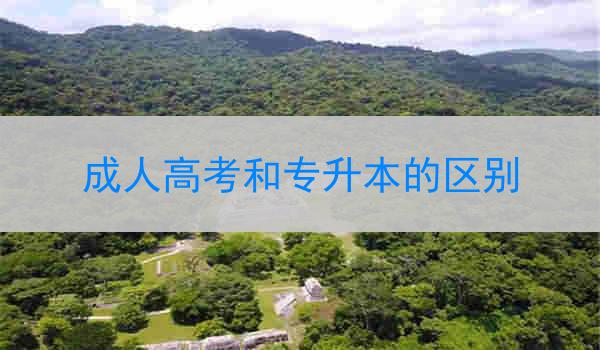 成人高考和专升本的区别