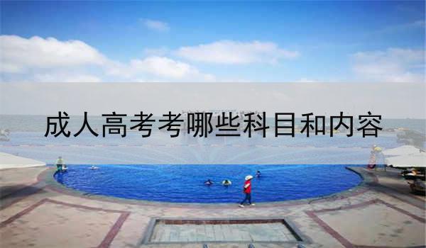 成人高考考哪些科目和内容
