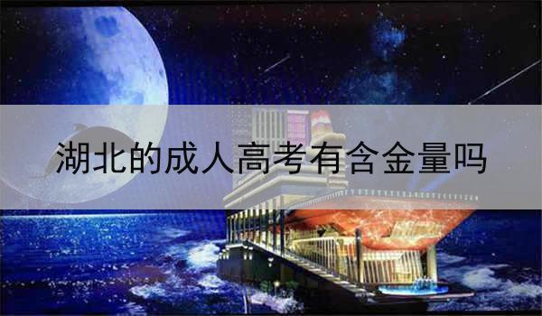 湖北的成人高考有含金量吗