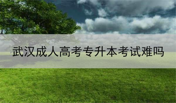 武汉成人高考专升本考试难吗