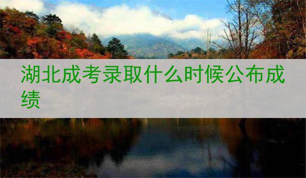 湖北成考录取什么时候公布成绩