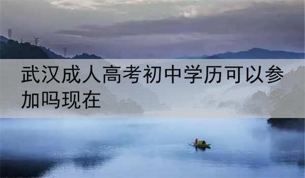 武汉成人高考初中学历可以参加吗现在