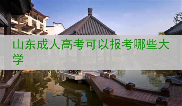 山东成人高考可以报考哪些大学