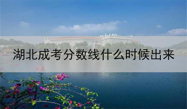 湖北成考分数线什么时候出来
