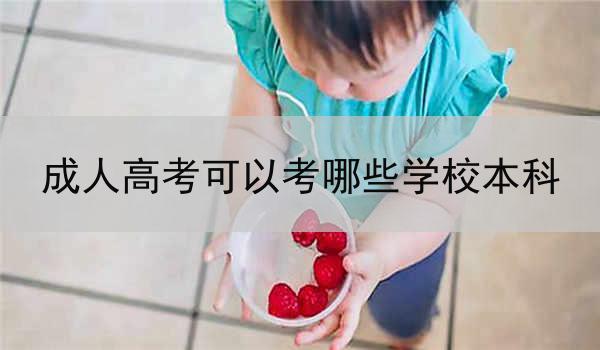 成人高考可以考哪些学校本科