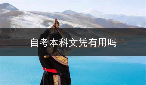 自考本科文凭有用吗