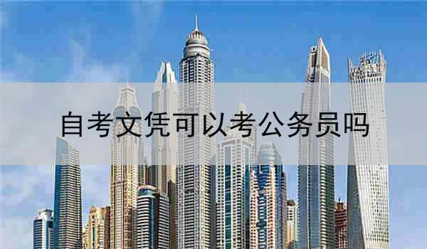 自考文凭可以考公务员吗