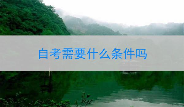 自考需要什么条件吗