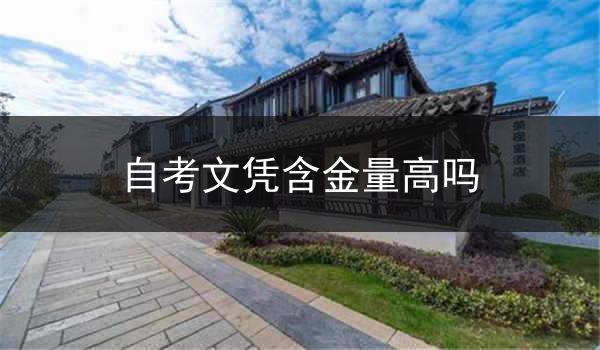 自考文凭含金量高吗