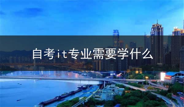 自考it专业需要学什么