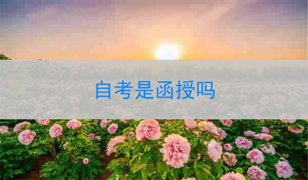 自考是函授吗