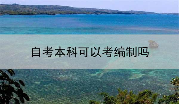 自考本科可以考编制吗