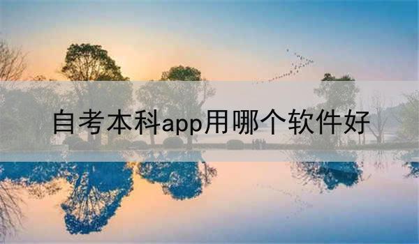 自考本科app用哪个软件好