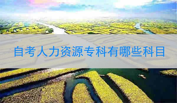 自考人力资源专科有哪些科目