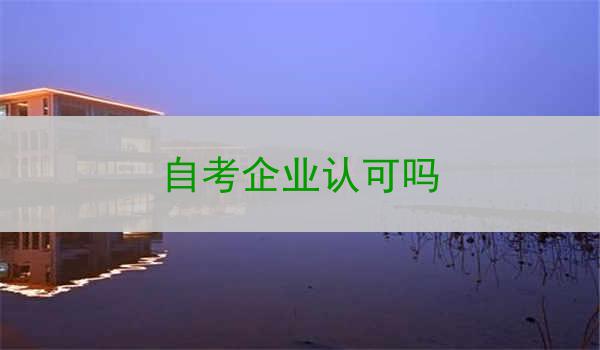 自考企业认可吗