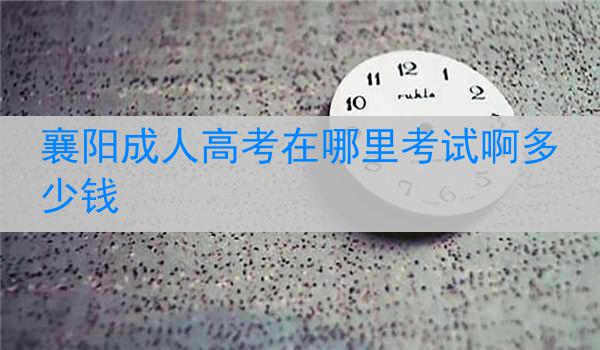 襄阳成人高考在哪里考试啊多少钱