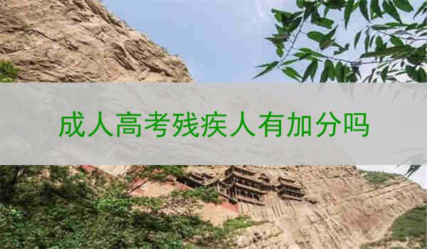 成人高考残疾人有加分吗