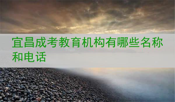 宜昌成考教育机构有哪些名称和电话