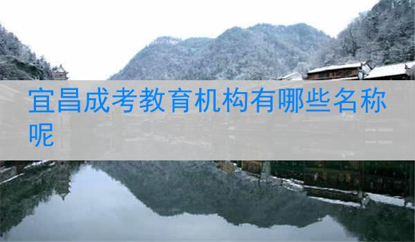 宜昌成考教育机构有哪些名称呢