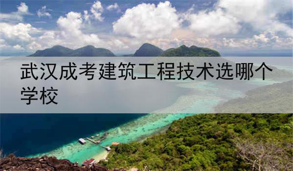 武汉成考建筑工程技术选哪个学校