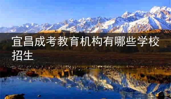宜昌成考教育机构有哪些学校招生