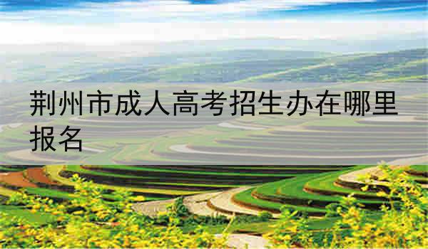 荆州市成人高考招生办在哪里报名