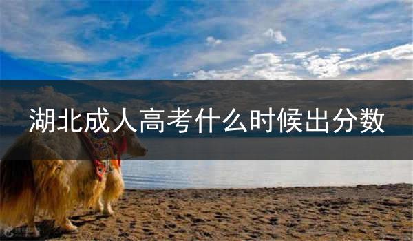 湖北成人高考什么时候出分数