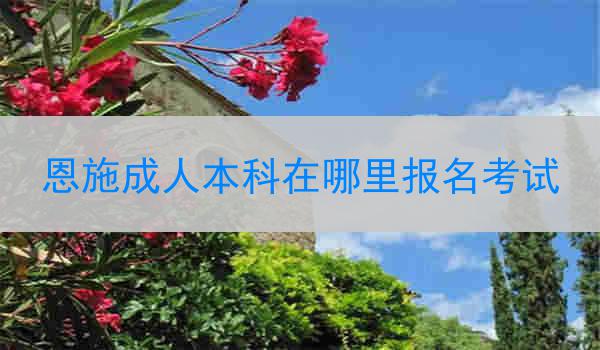 恩施成人本科在哪里报名考试