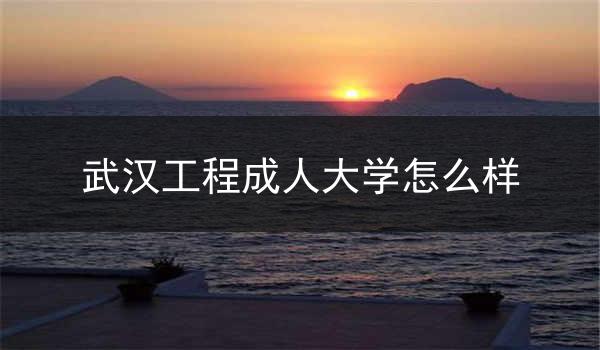 武汉工程成人大学怎么样