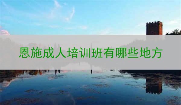 恩施成人培训班有哪些地方