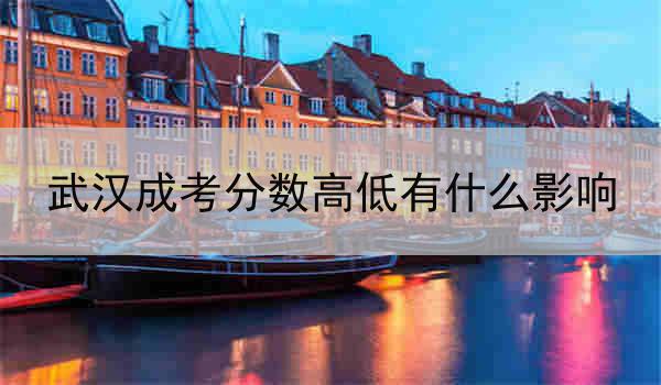 武汉成考分数高低有什么影响