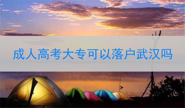 成人高考大专可以落户武汉吗
