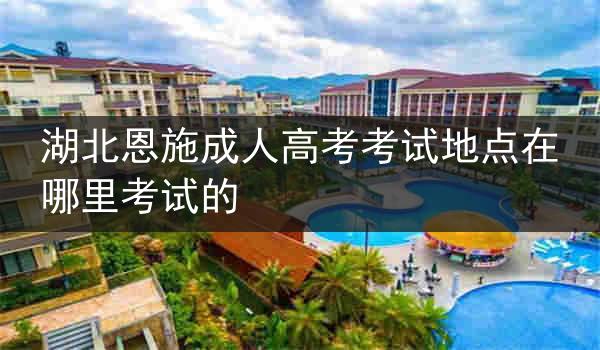湖北恩施成人高考考试地点在哪里考试的