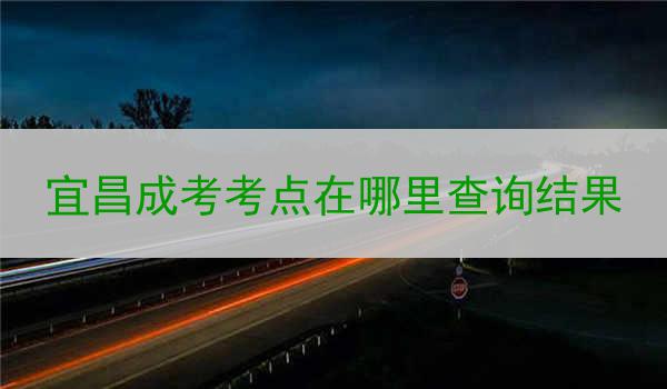 宜昌成考考点在哪里查询结果