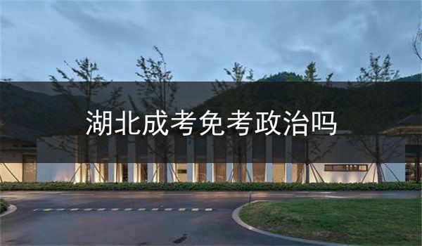湖北成考免考政治吗