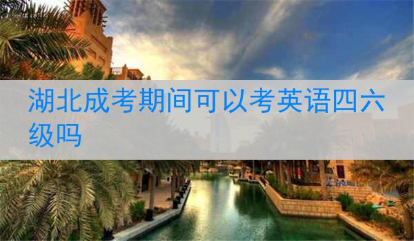 湖北成考期间可以考英语四六级吗