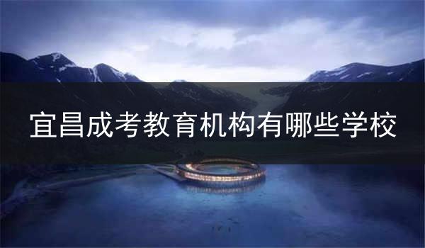 宜昌成考教育机构有哪些学校