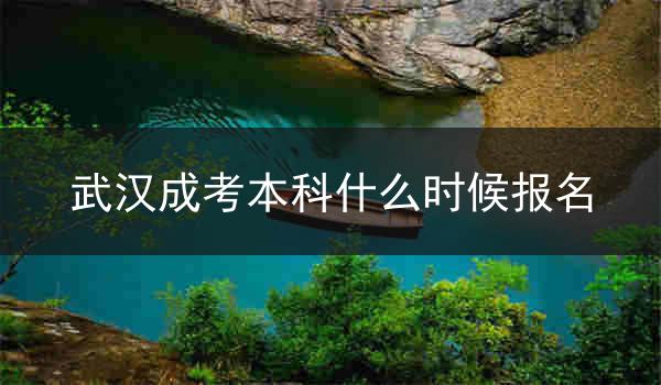 武汉成考本科什么时候报名