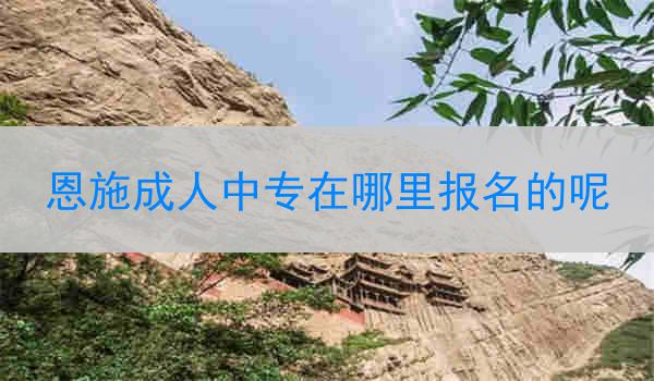 恩施成人中专在哪里报名的呢