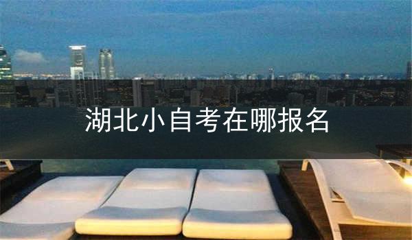 湖北小自考在哪报名