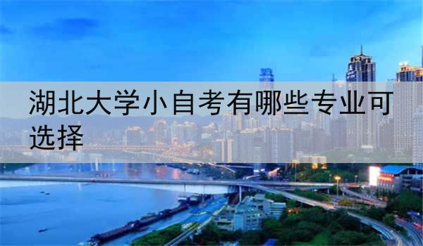 湖北大学小自考有哪些专业可选择