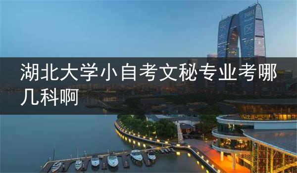 湖北大学小自考文秘专业考哪几科啊
