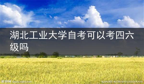 湖北工业大学自考可以考四六级吗