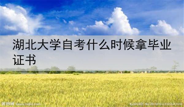 湖北大学自考什么时候拿毕业证书