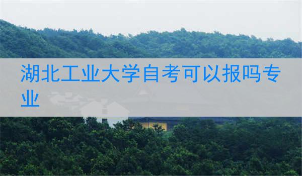 湖北工业大学自考可以报吗专业