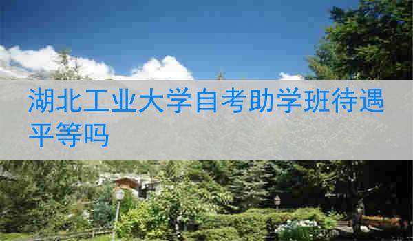 湖北工业大学自考助学班待遇平等吗